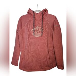 Columbia Hart Mountain Grapihc Hoodie Woman's Small Mauve outdoor pockets NWOT